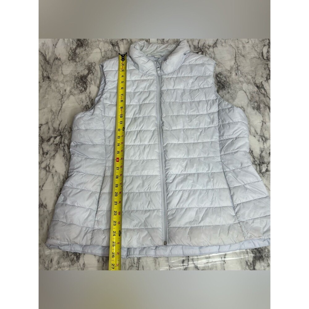 Old Navy white zip up Quilted Puffer Vest size XL Casual outdoor winter - Picture 5 of 8